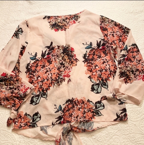 ⚜️Hydrangea Chiffon Blouse - Picture 3 of 4